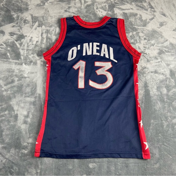 Vtg Youth Basketball Jersey Bundle Michael Jordan Iverson Nash Shaq Melo - Picture 5 of 16